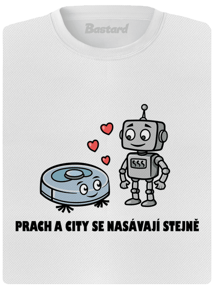 Láska mezi roboty dámské sportovní tričko White