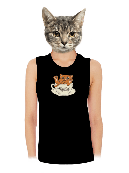 Kapučičíno dámské tílko volné Black