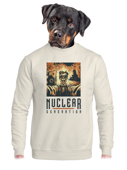 Nuclear generation unisex mikina bez kapuce Off White