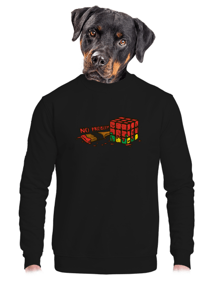 No problem unisex mikina bez kapuce Black