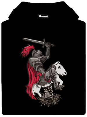 Rytíř pánská mikina klokanka Black