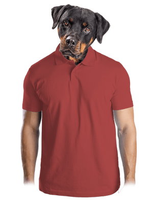 Bez potisku pánská polokošile Burgundy