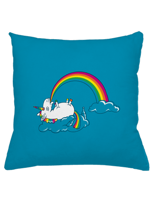 Tajemství duhy polštář Blue Turquoise