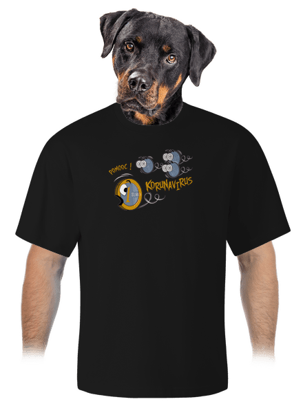 Korunavirus na útěku unisex tričko oversized Black
