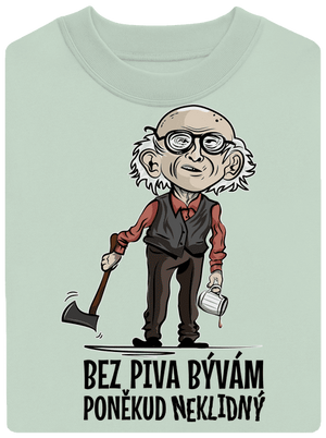 Neklidný bez piva unisex mikina bez kapuce Blush Mint