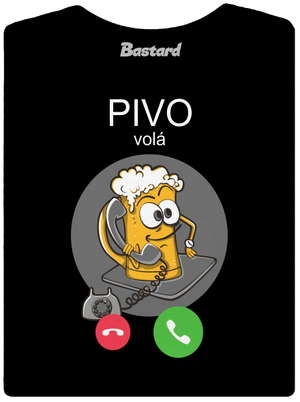 Pivo volá dámské tričko s lemem Black