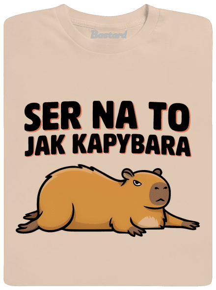 Jak kapybara pánské tričko Sand