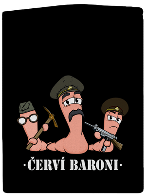 Červí baroni pánská mikina na zip Black