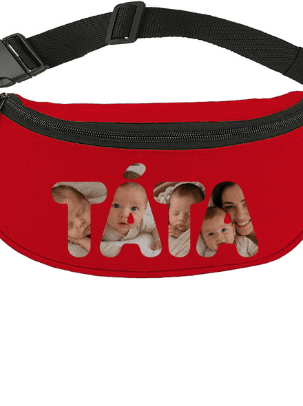 Nápis táta z vlastních fotek ledvinka Red