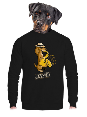 Jazzevčík unisex mikina bez kapuce Black