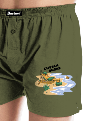 Chytám bronz pánské trenky Khaki