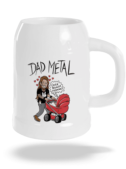 Dad metal půllitr White