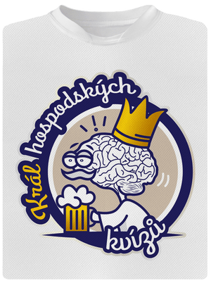 Král kvízů pánské sportovní tričko White