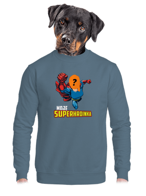 Moje superhrdinka unisex mikina bez kapuce Nordic Blue