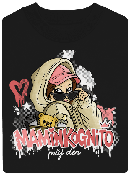 Maminkognito unisex mikina bez kapuce Black