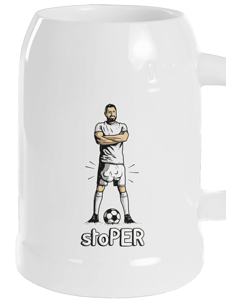 Stoper půllitr White