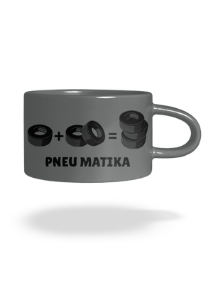 Pneu Matika hrnek makronka Grey Macaron