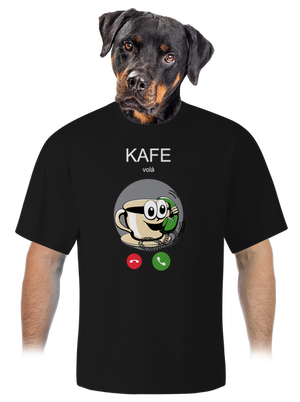 Kafe volá unisex tričko oversized Black