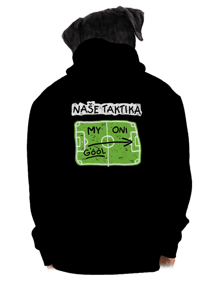 Naše fotbalová taktika pánská mikina na zip Black