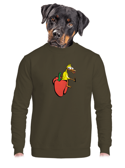 Kuře na paprice unisex mikina bez kapuce Urban Khaki