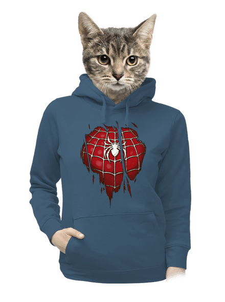 Spider Inside dámská mikina klokanka Denim