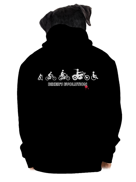 Bikers evolution pánská mikina na zip Black