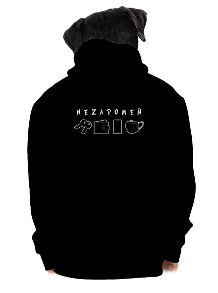 Nezapomeň pánská mikina na zip Black