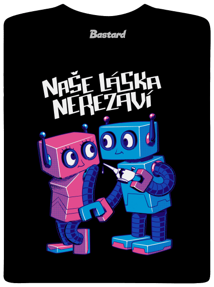 Roboti pánské tričko Black