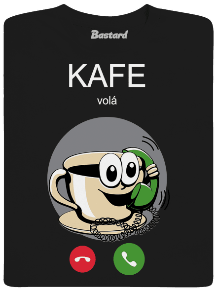 Kafe volá pánské tričko Black