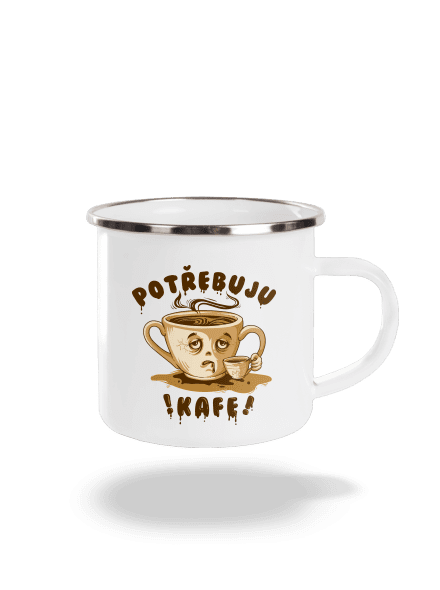 Potřebuju kafe plecháček White