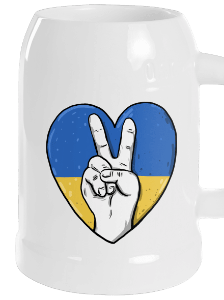 Ukrajina - Mír půllitr White