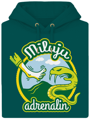Miluju adrenalin unisex mikina premium Emerald Green
