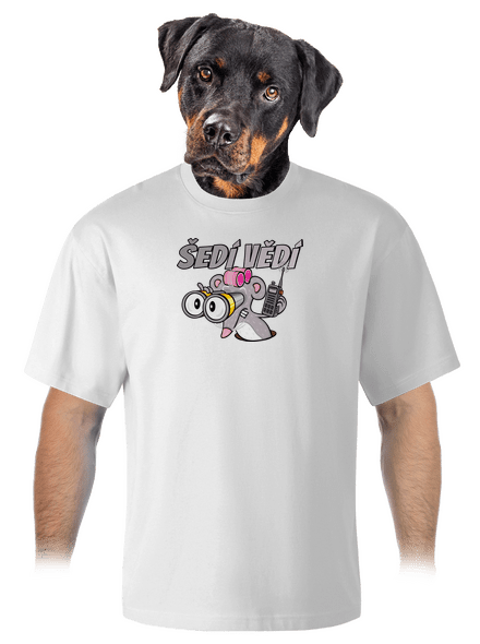 Šedí vědí - myš unisex tričko oversized White