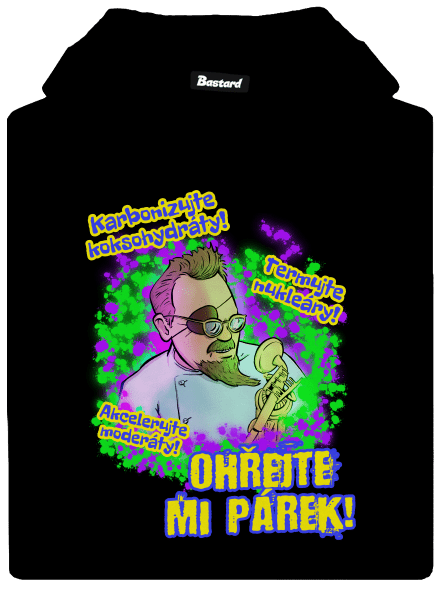 Ohřejte mi párek dámská mikina klokanka Black