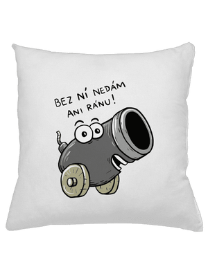 Dělo a koule polštář White