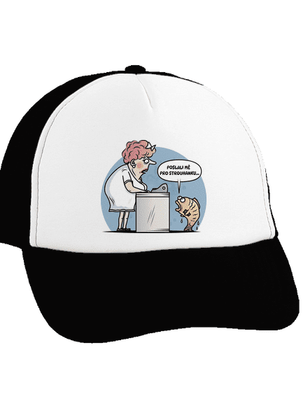 Strouhanka kšiltovka truckerka Black cap