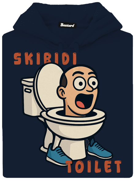 Skibidi Toilet pánská mikina klokanka Navy