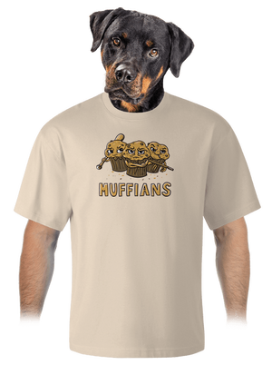 Muffians unisex tričko oversized Almond