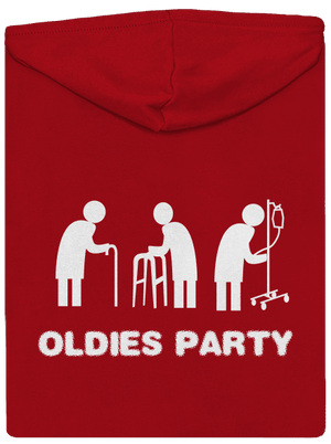 Oldies party pánská mikina na zip Red