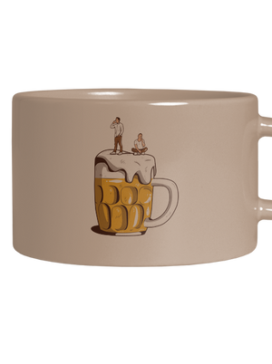 Na pivě hrnek makronka Brown Macaron