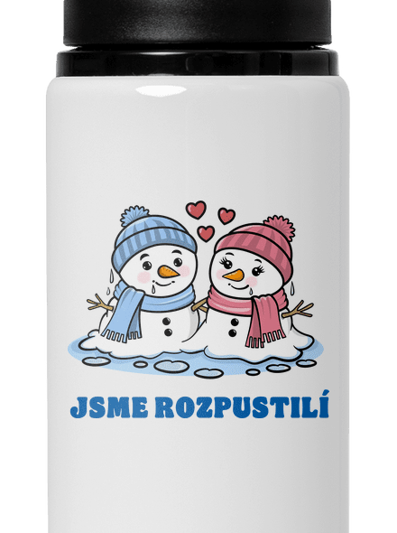 Rozpustilí sněhuláci lahev na vodu White