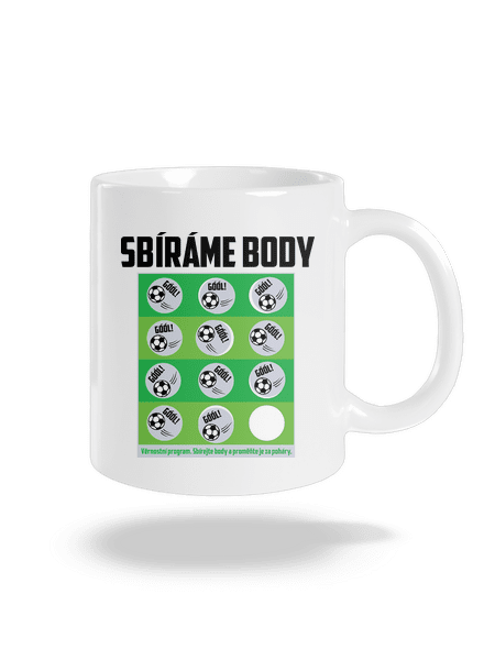 Sbíráme body - fotbal klasický hrnek White