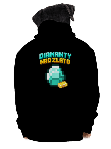 Diamanty nad zlato pánská mikina na zip Black