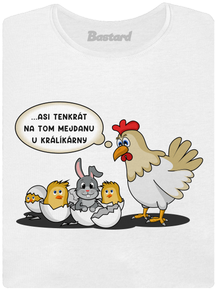 Mejdan u králíkárny dámské tričko s lemem White