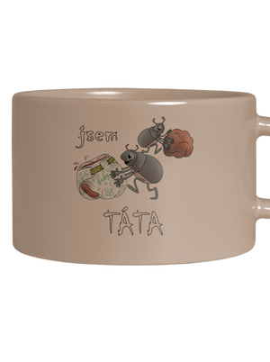 Jsem táta a máma hrnek makronka Brown Macaron