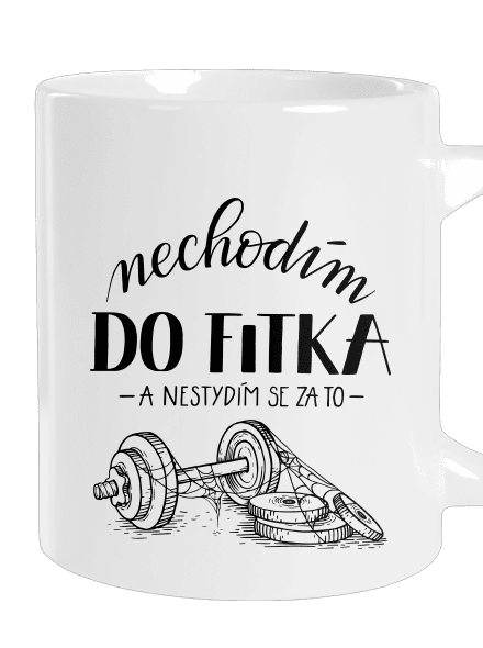 B12: Nechodim do fitka velký hrnek White