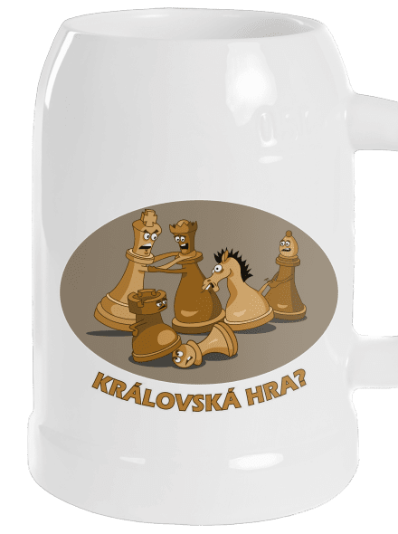 Královská hra půllitr White
