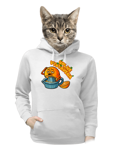 Úplně vyšťavenej dámská mikina klokanka White