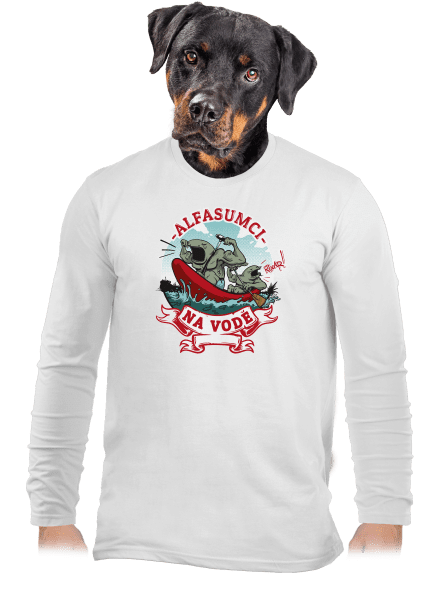 Alfasumci na vodě pánské dlouhý rukáv White