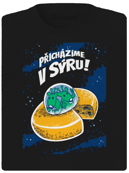 Přicházíme v sýru dámské sportovní tričko Black